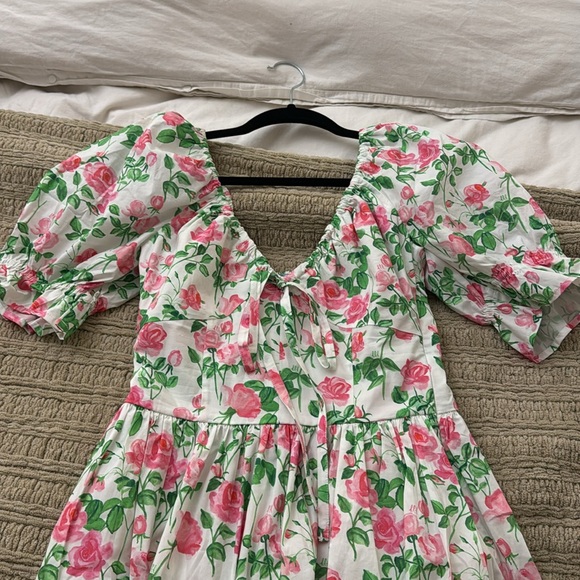 Hill House The Ophelia Nap Dress in Pink Roses Poplin (size small) - Picture 3 of 5